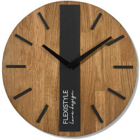 Drevené nástenné hodiny Oak Classic 30cm Flexistyle z250